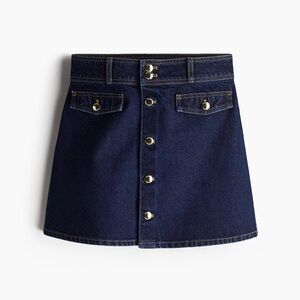 H&M Denim A-line Mini Skirt
